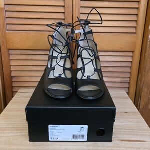 EUC Coach Kira Soft Shine Calf Strappy Stiletto Heels Size 9.5